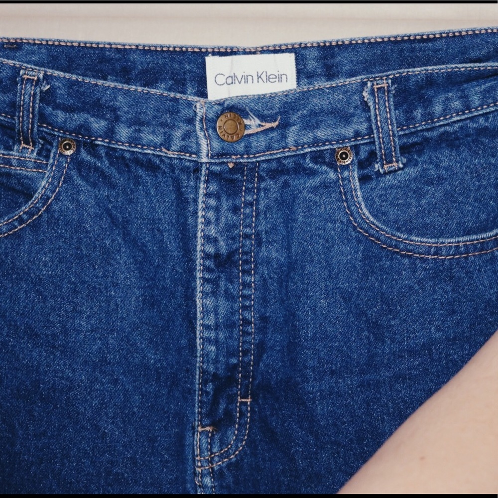 vintage calvin klein denim skirt
